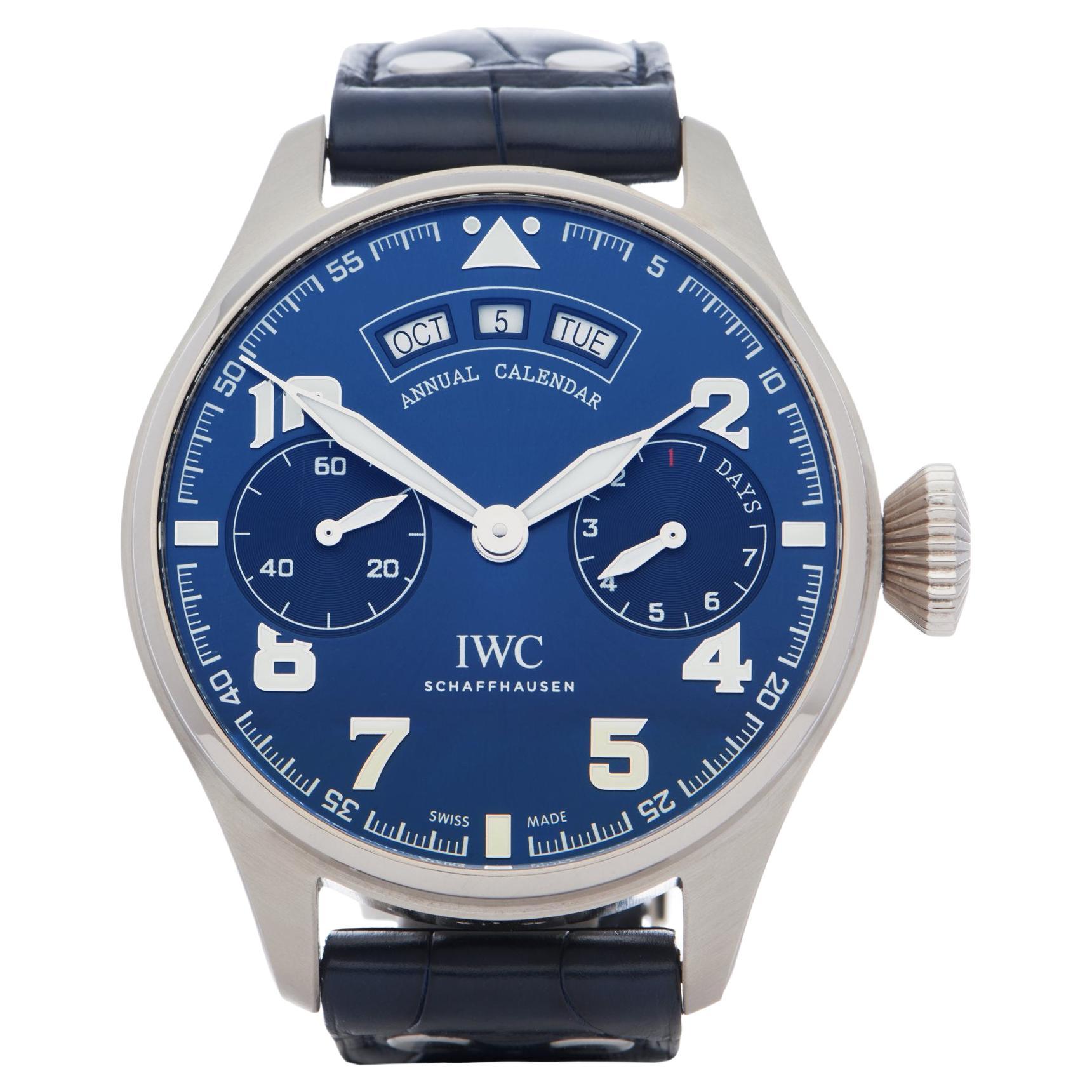 IWC Big Pilot's Annual Calendar IW502703 Men White Gold Le Petit Prince