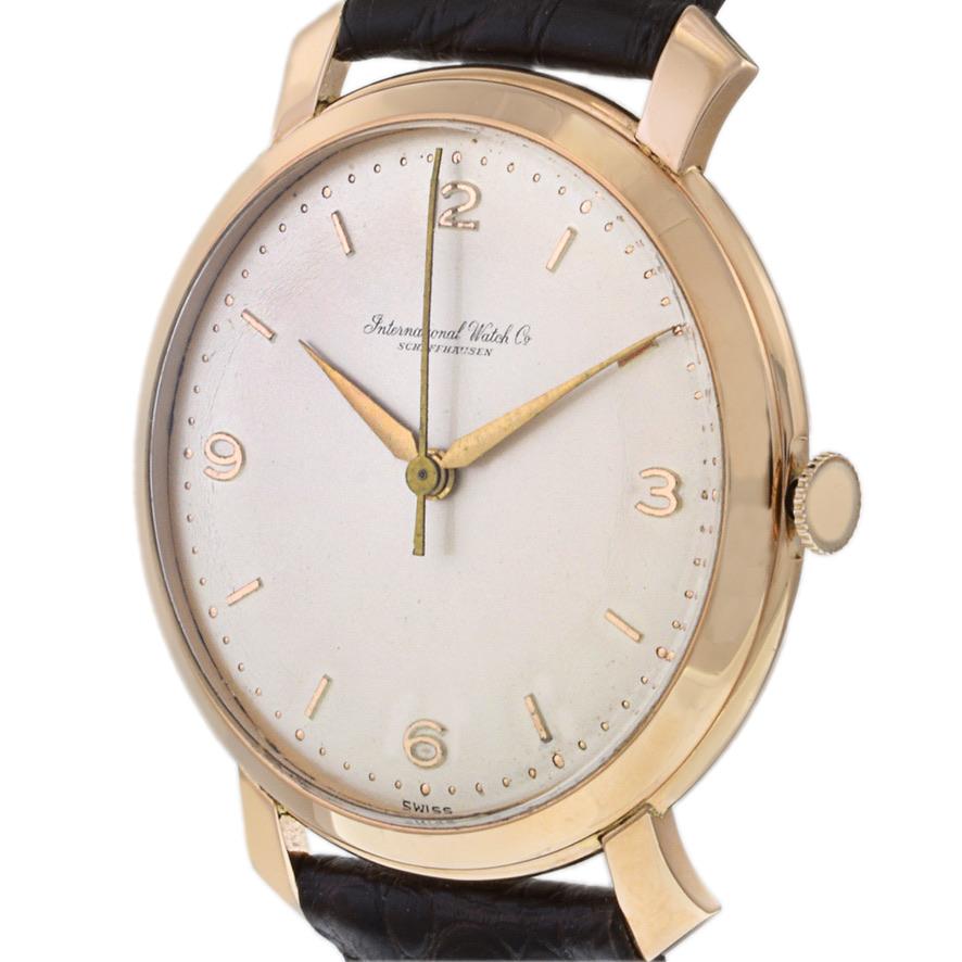 IWC Calatrava 18K Rose Gold Jumbo 36mm In Good Condition For Sale In New York, NY