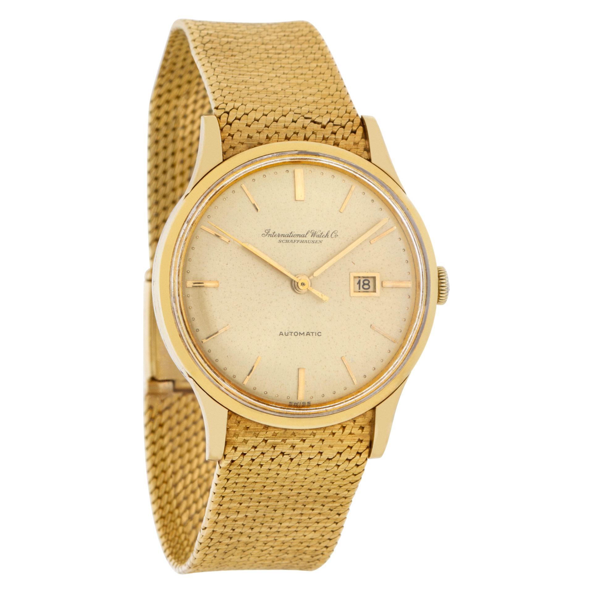 vintage iwc 18k gold watch