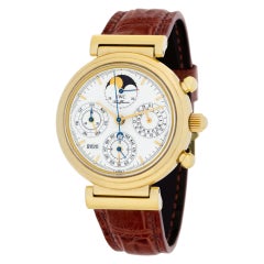 IWC Da Vinci Uhr, 18 Karat Gelbgold, Ewiger Kalender, Chronograph