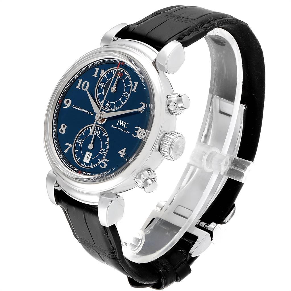 IWC Da Vinci Blue Dial Chrono Automatic Steel Men’s Watch IW393402 In Excellent Condition In Atlanta, GA