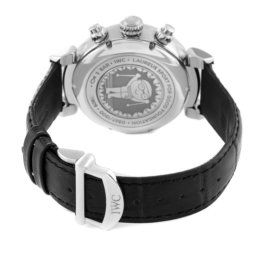 IWC Da Vinci Chronograph Blaues Zifferblatt Stahl-Herrenuhr IW393402 Box Kartenetui im Angebot 1