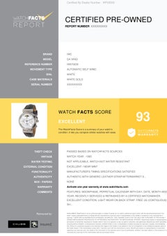 IWC Da Vinci IW375030, White Dial, Certified and Warranty