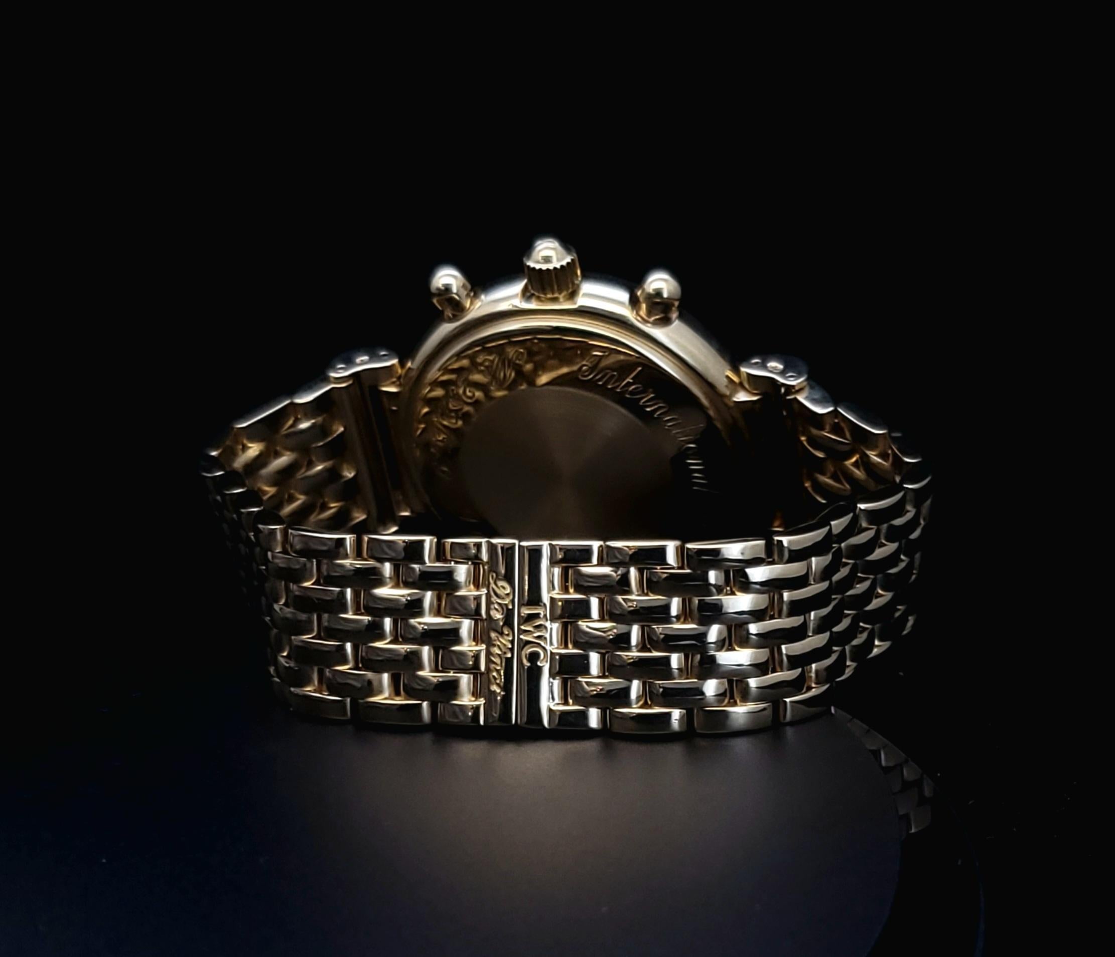Orologio da polso da uomo IWC Da Vinci MOON PHASE CHRON Calendario Perpetuo YGOLD 18K 750 in vendita 8