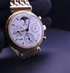 IWC Da Vinci MOON PHASE CHRON Perpetual Calendar YGOLD 18K 750 Men's Wrist Watch