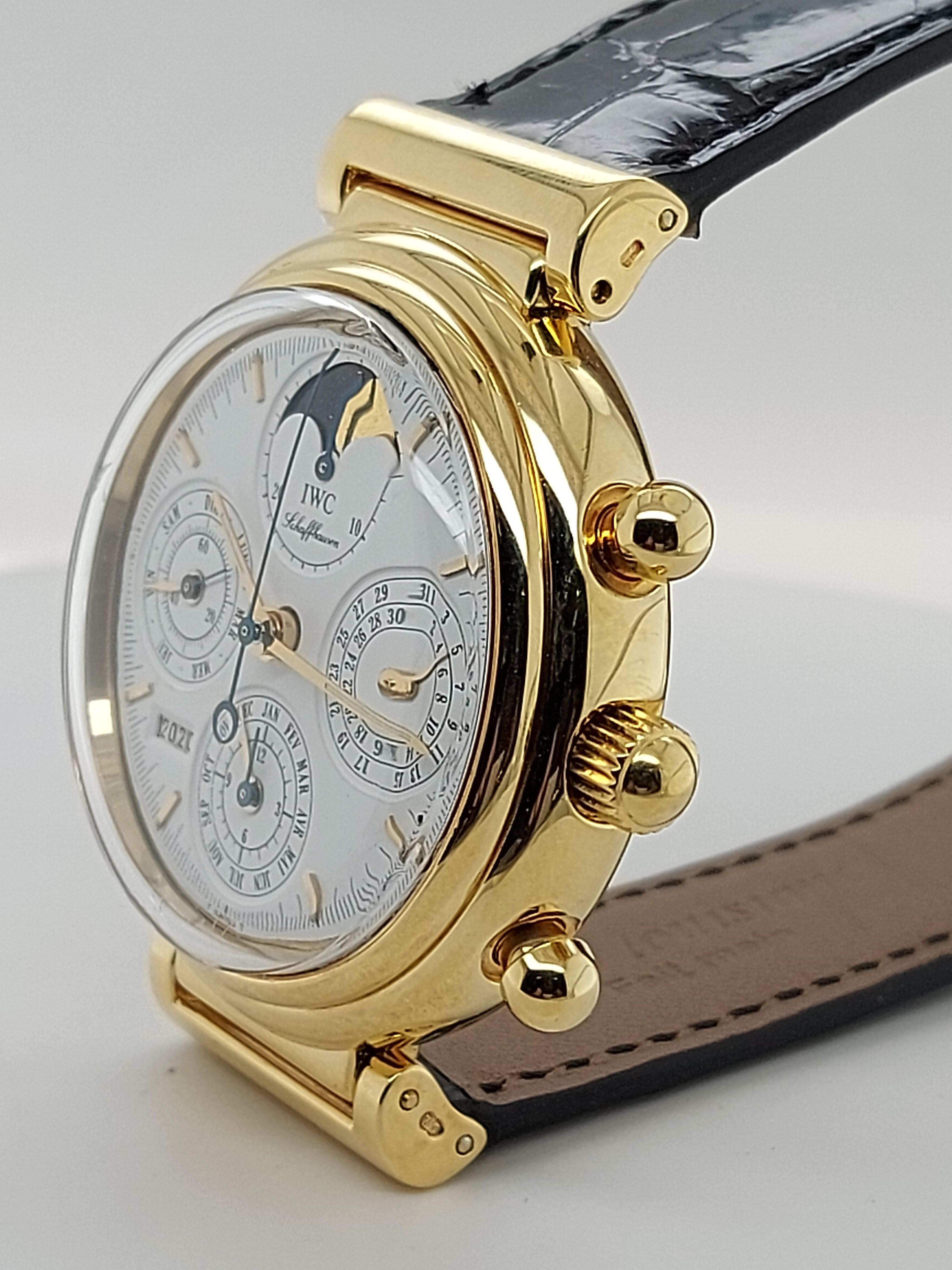 IWC Da Vinci Perpetual Calendar IW3750, Automatic, 18 Karat Yellow Gold Case In Excellent Condition In Antwerp, BE