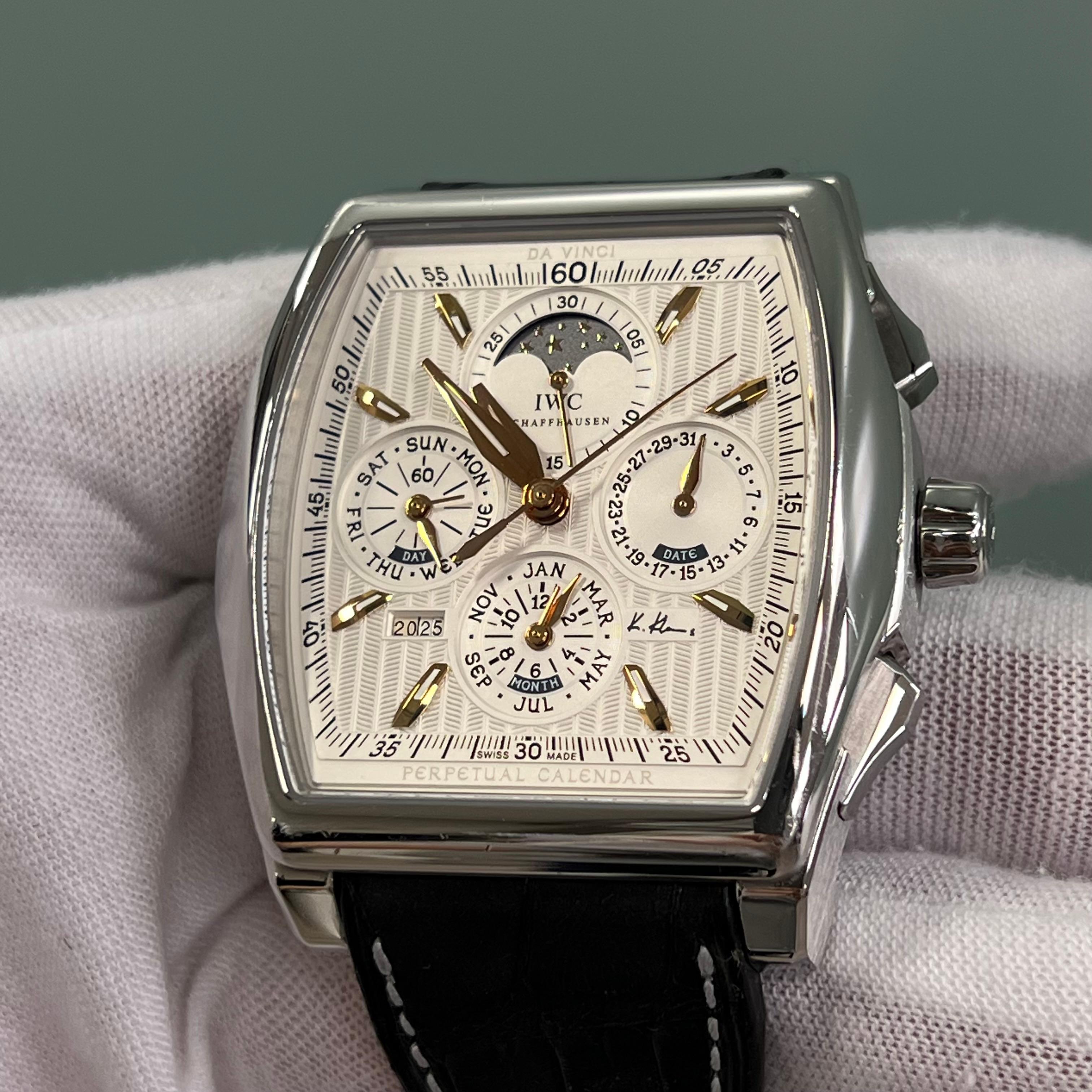 IWC Da Vinci Perpetual Calendar IW376207 Kurt Klaus Edition Steel Box Paper For Sale 8