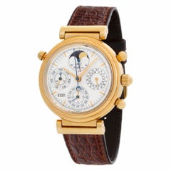 IWC Da Vinci "Perpetual Calendar Rattrapante" 3751 18 Karat Silver Dial