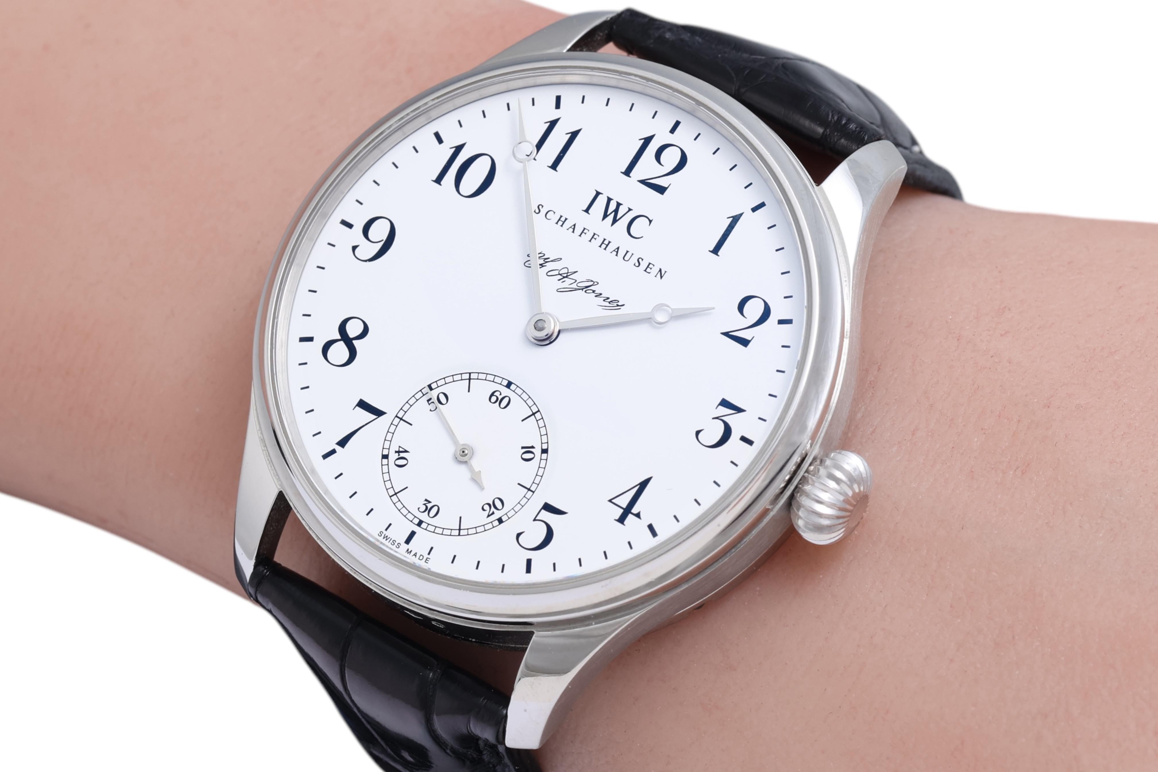 IWC F.A.Jones Portuguese Platinum Limited Edition Wristwatch, IW544202, Full Set For Sale 14
