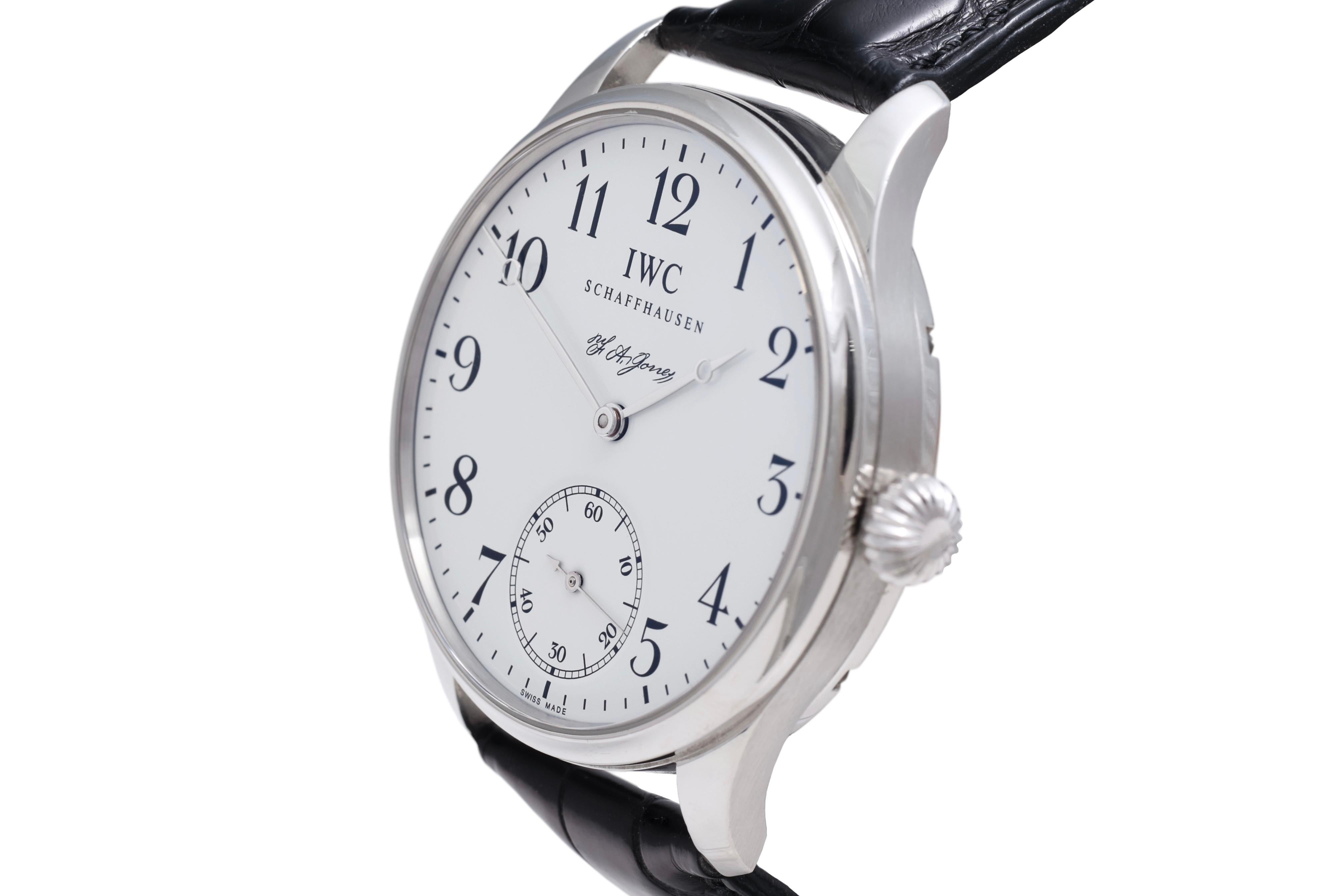 Modern IWC F.A.Jones Portuguese Platinum Limited Edition Wristwatch, IW544202, Full Set For Sale