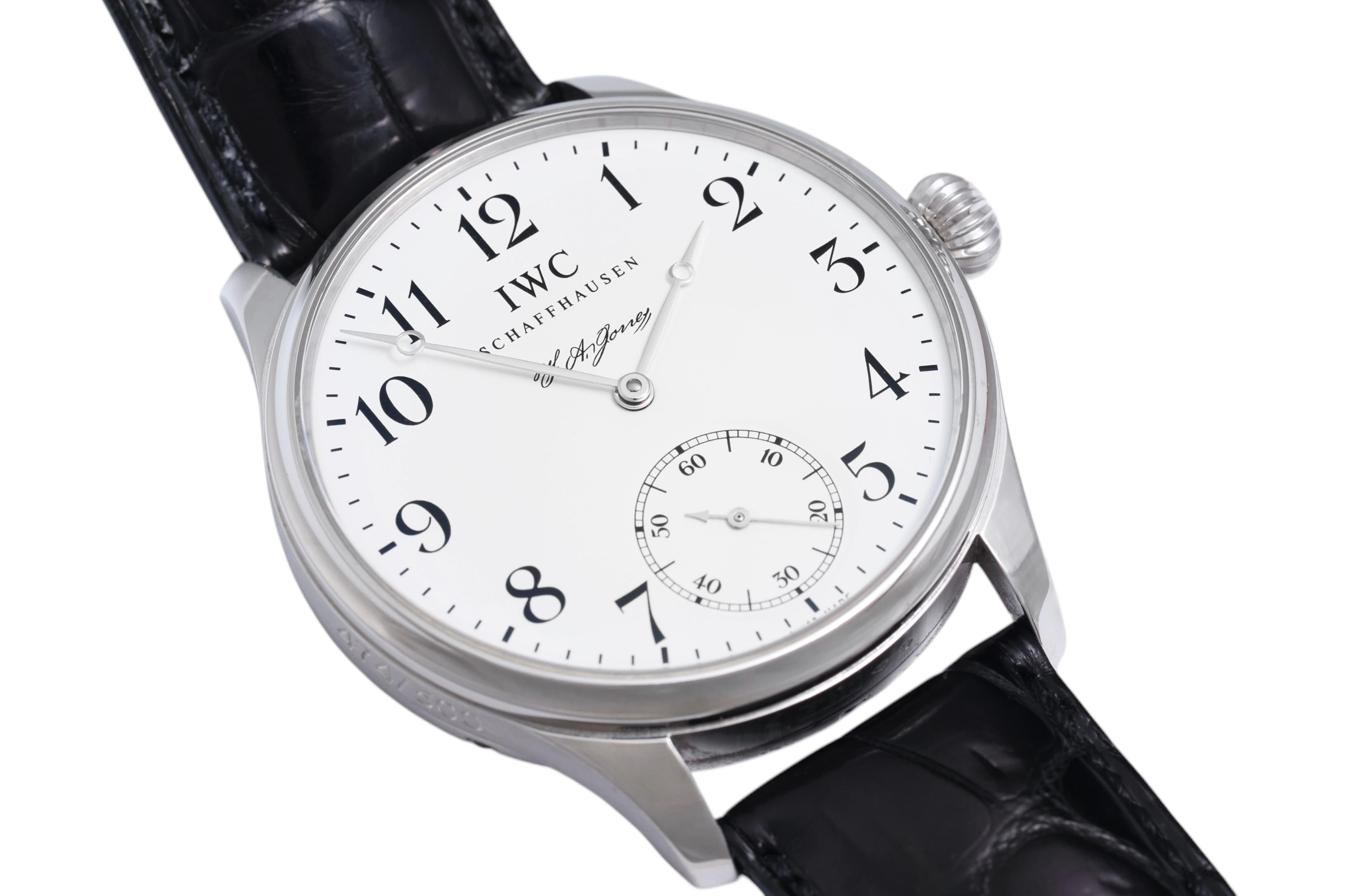 Women's or Men's IWC F.A.Jones Portuguese Platinum Limited Edition Wristwatch, IW544202, Full Set For Sale