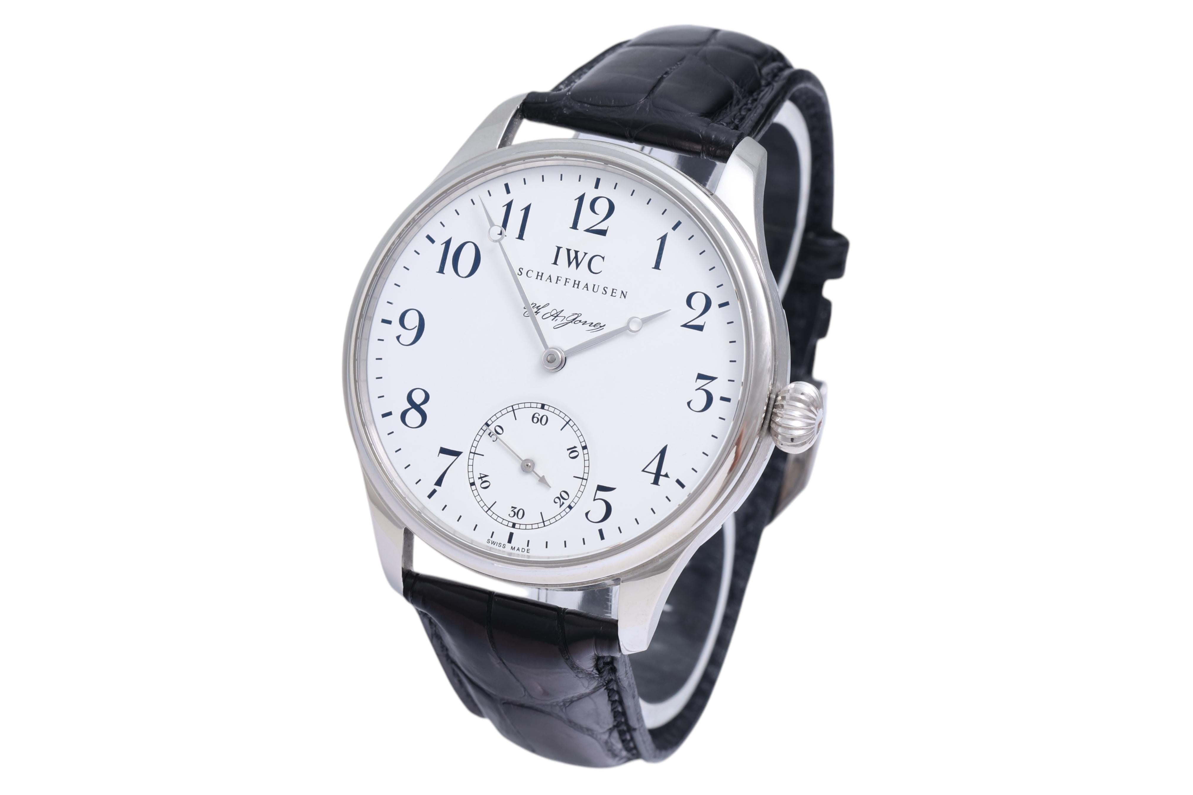 IWC F.A.Jones Portuguese Platinum Limited Edition Wristwatch, IW544202, Full Set For Sale 3