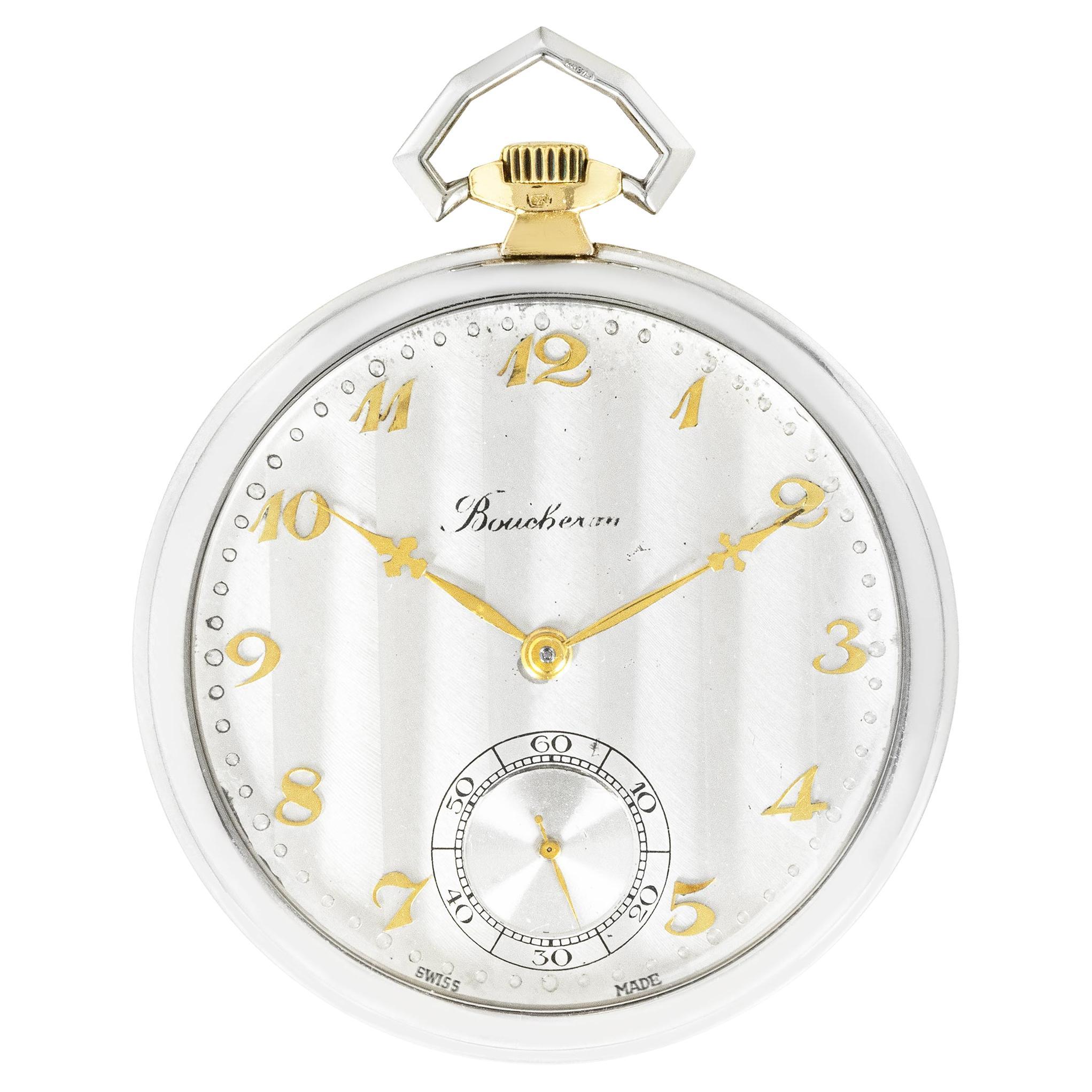 IWC for Boucheron. A Gold Keyless Dress Pocket Watch C1920 For Sale