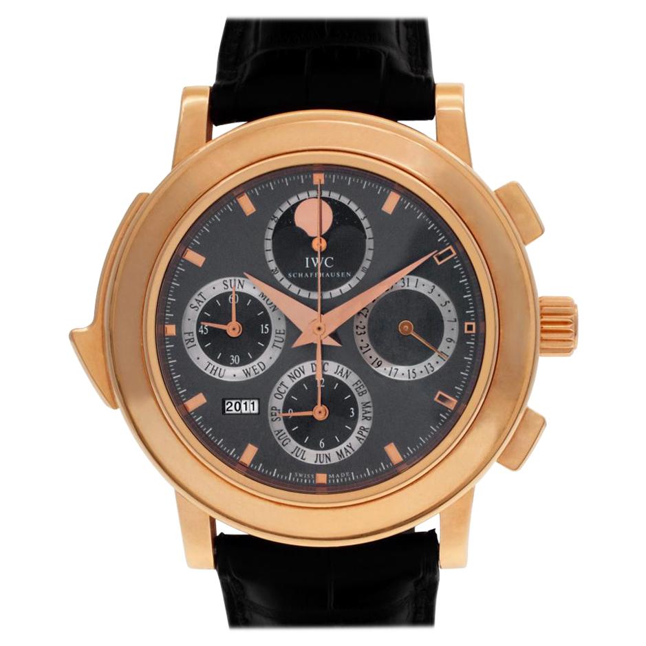 IWC Grand Complication IW377025 18 Karat Rose Gold Grey Dial Automatic Watch For Sale