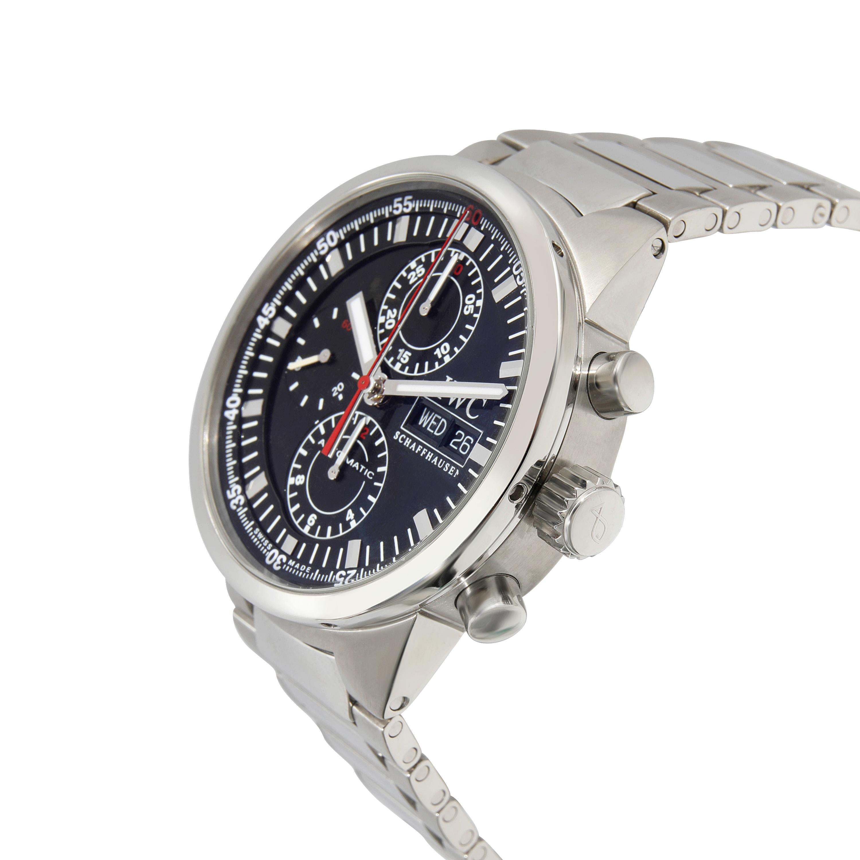 IWC GST Rattrapante IW371518 Herrenuhr in  Rostfreier Stahl im Zustand „Hervorragend“ in New York, NY