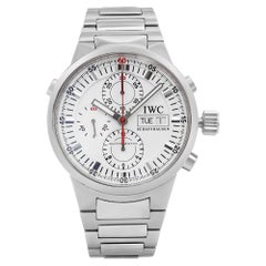 IWC GST Split Second Chronograph Steel White Dial Automatic Mens Watch IW371523