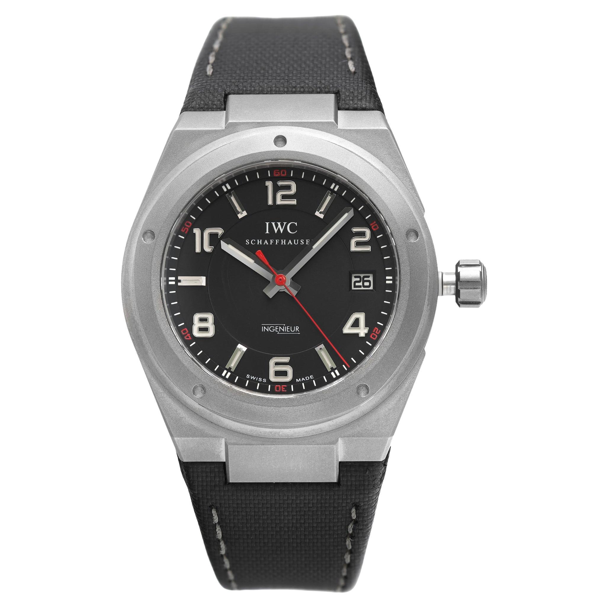 IWC Ingenieur Titanium Black Dial Mens Automatic Watch IW322703 For Sale