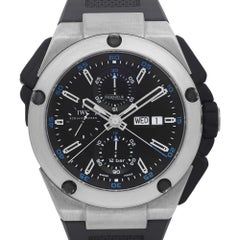 IWC Ingenieur Double chronograph Titanium Black Dial Automatic Watch IW376501