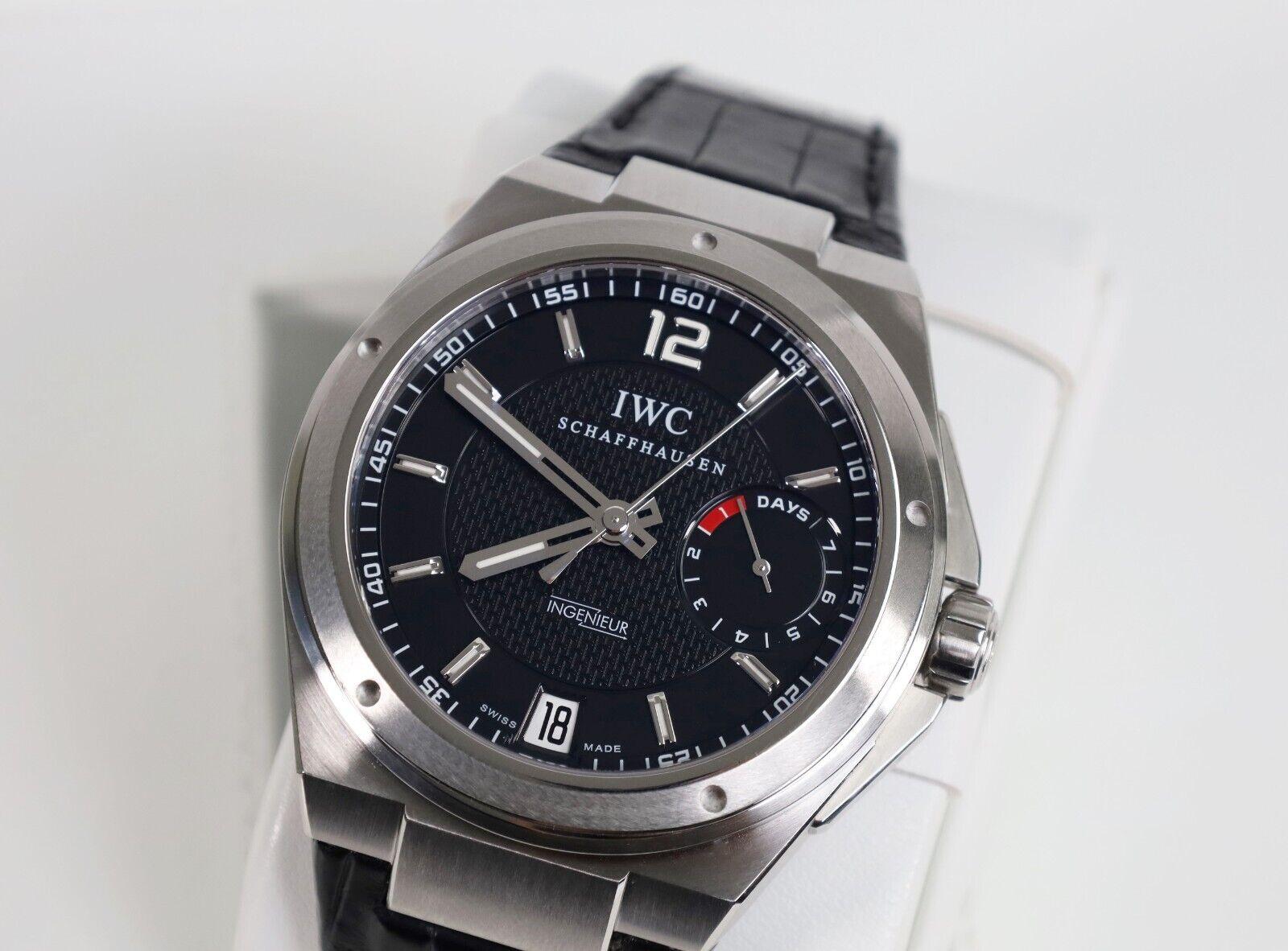 The striking design of the Ingenieur is a combination of rugged sportiness with an undeniable technical appeal. This watch was designed with a high level of detail and precision. This wrist watch is in like-new condition having only been worn