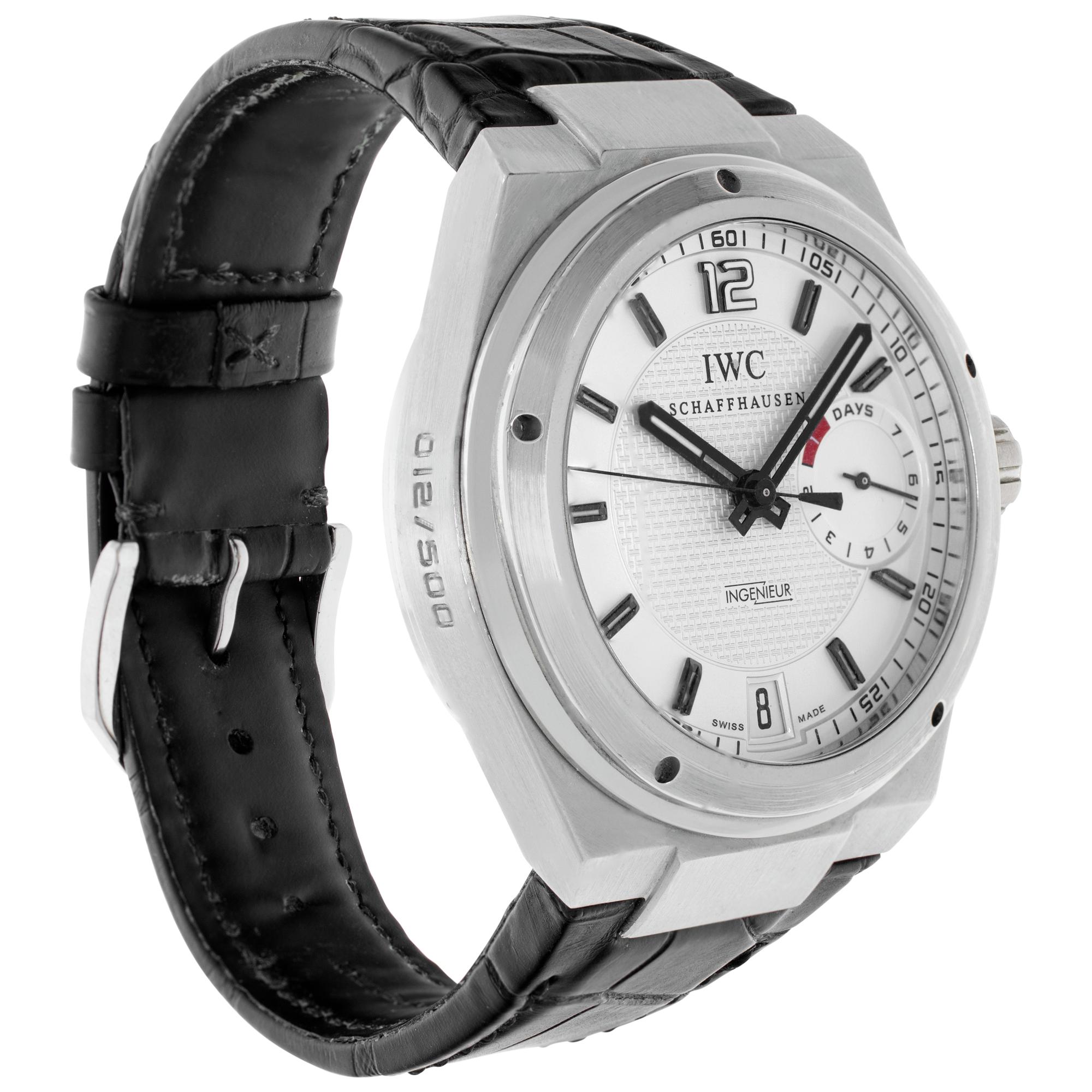 IWC Ingenieur IW500502 aus Platin mit silbernem Zifferblatt 45mm Automatikuhr im Zustand „Hervorragend“ im Angebot in Surfside, FL