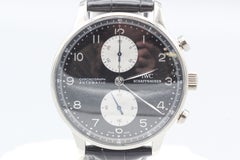 IWC Portugieser 18k White Gold Chronograph Wristwatch with rare Panda Dial