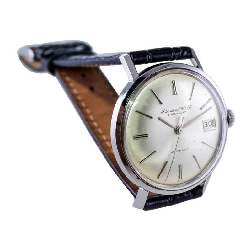 I.W.C. International Steel Mid-Century Automatic 1960's with Original Dial For Sale 1