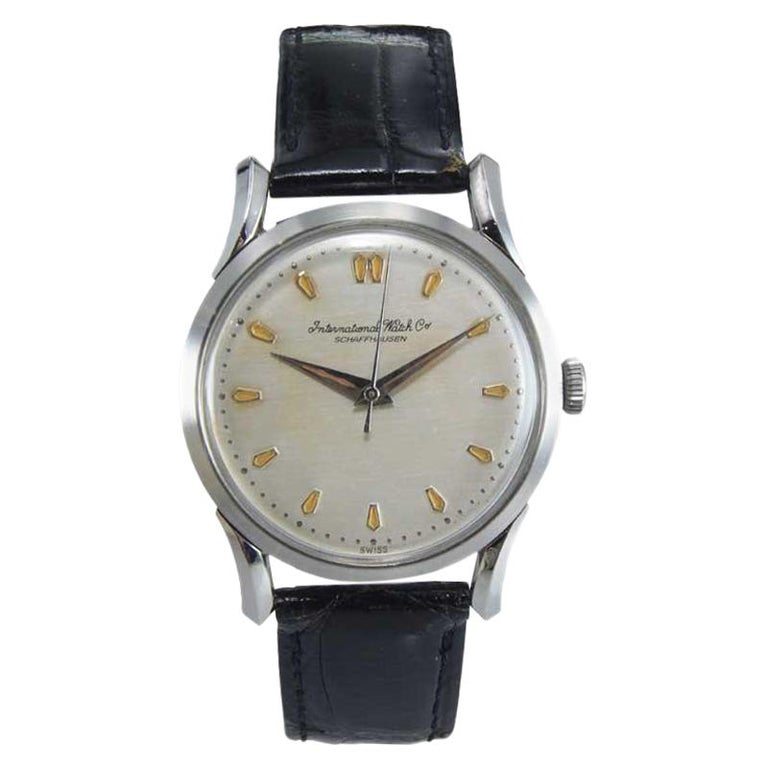 I.W.C. International Watch Co. Steel High Grade Automatic Wristwatch ...