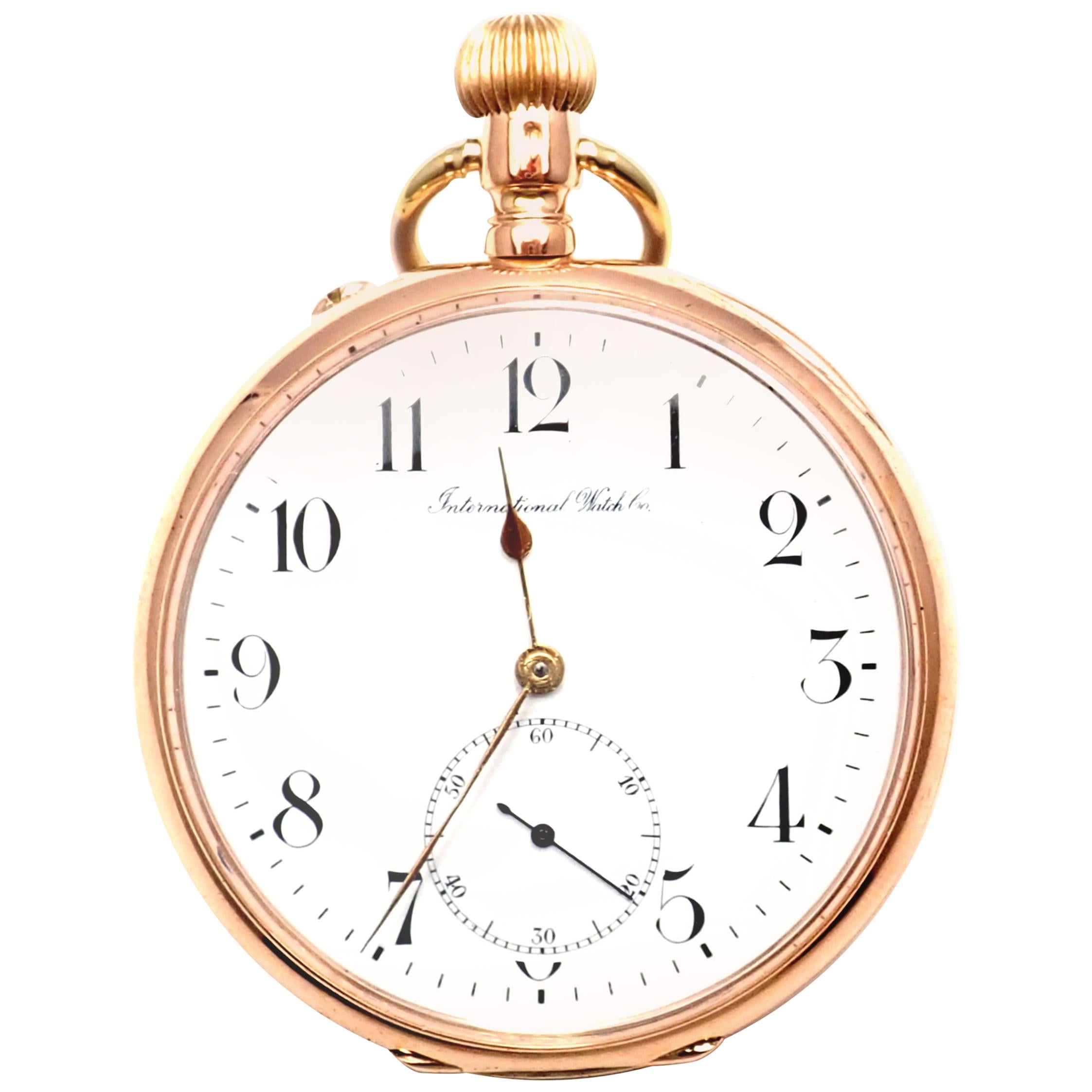 IWC Yellow Gold Pocket Watch at 1stdibs