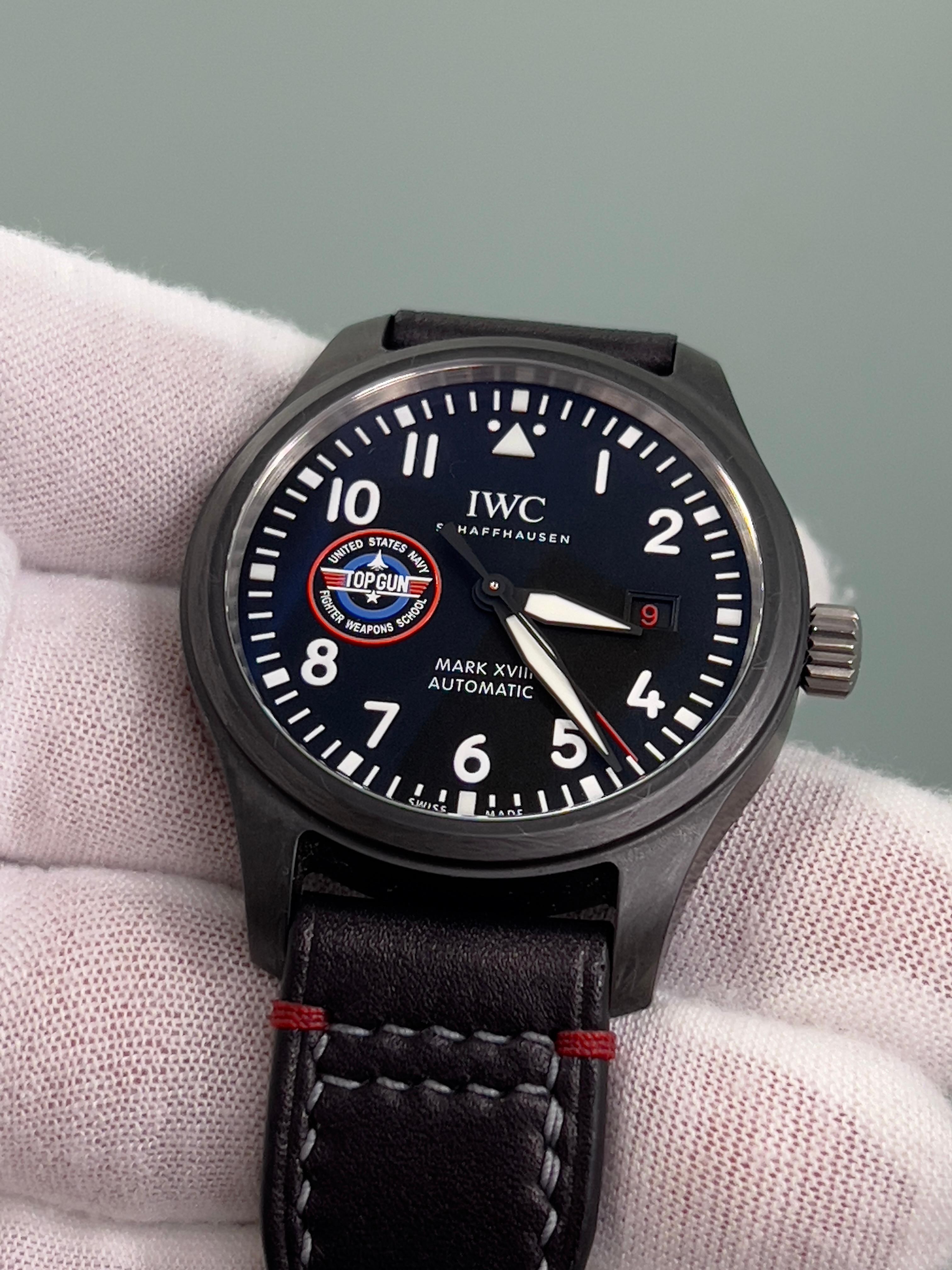IWC IW324712 Pilots Mark XVIII Top Gun SFTI Black Ceramic 41mm Box Paper 2022 For Sale 5