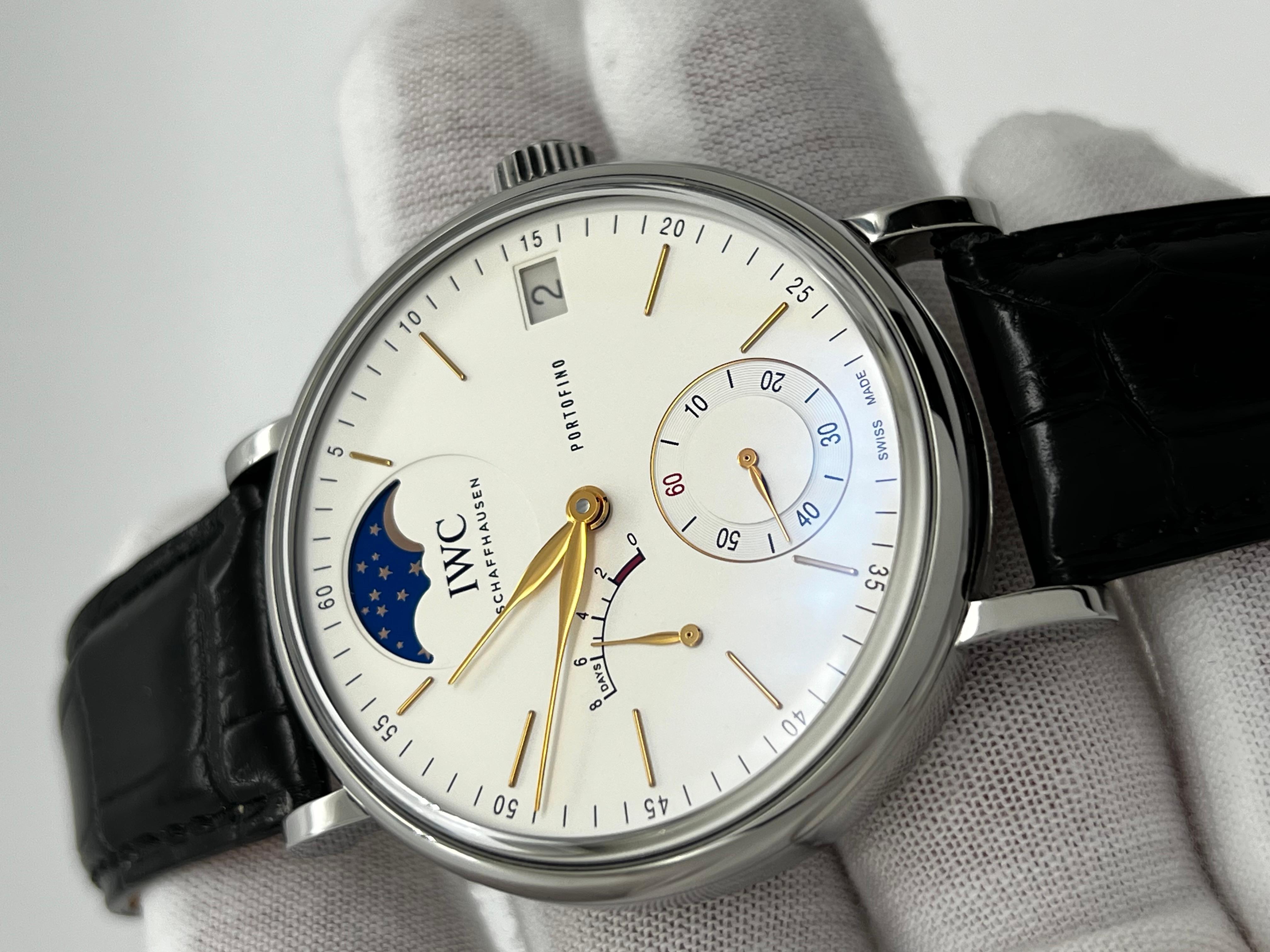 IWC IW516401 Portofino Hand-Wound Moon Phase 45mm Stainless Steel Box Paper 4