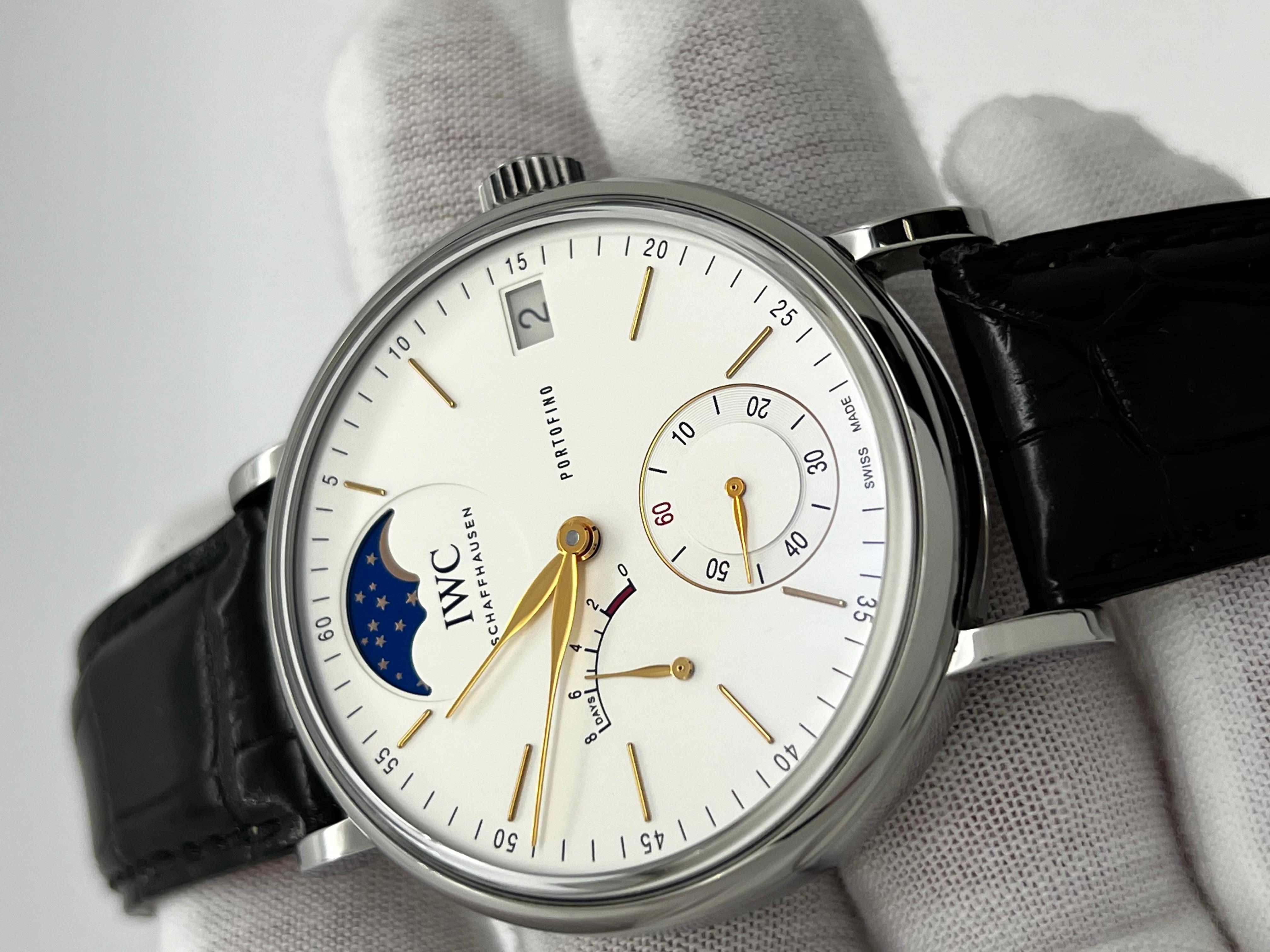 IWC IW516401 Portofino Hand-Wound Moon Phase 45mm Stainless Steel Box Paper 5