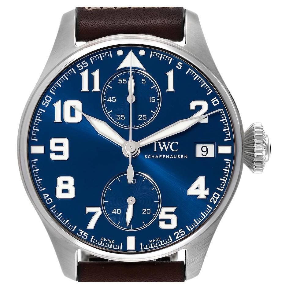IWC Le Petit Prince Big Pilots Monopusher Edition Watch IW515202 Box Card For Sale