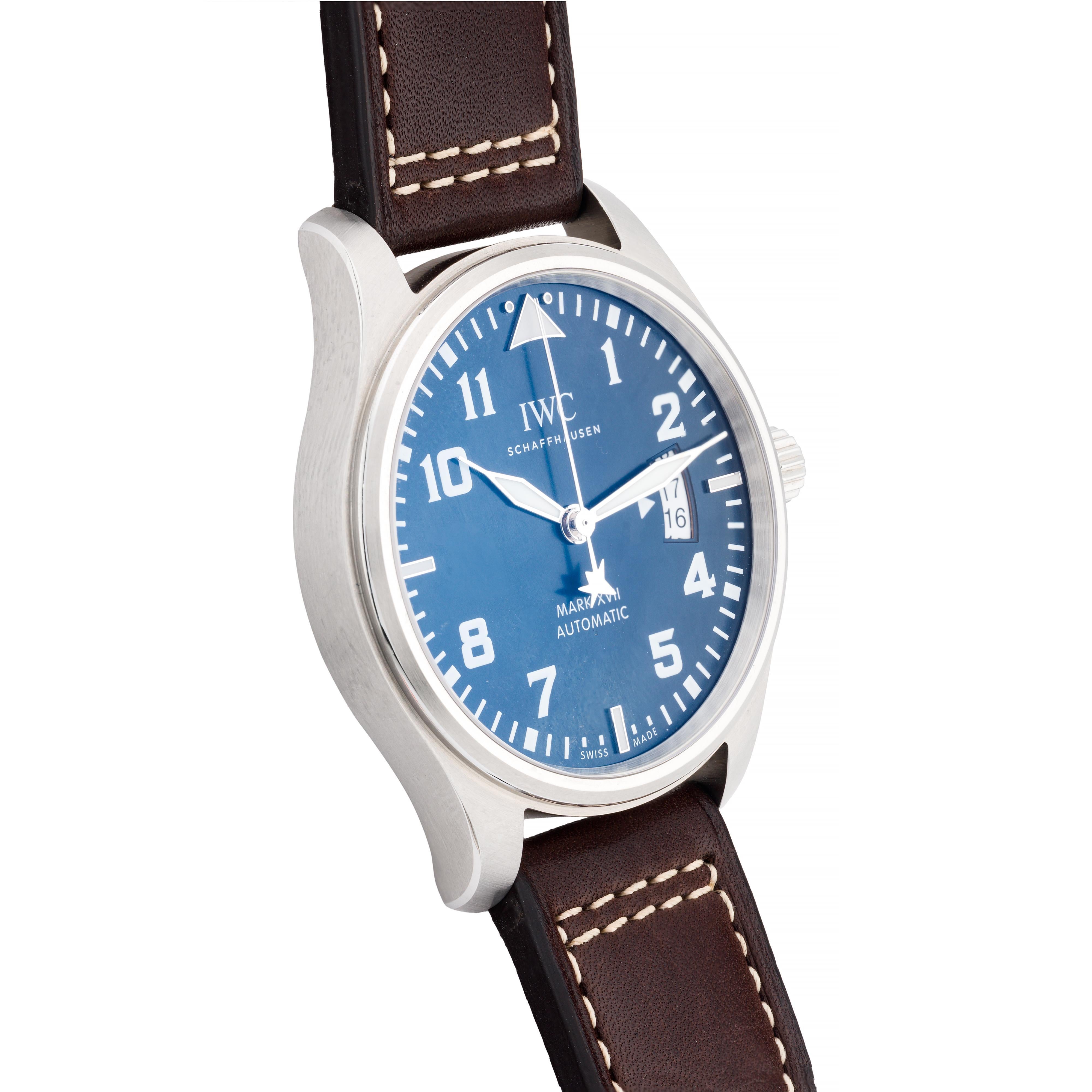 IWC Limited Edition Le Petite Prince Mark XVII Pilot Wrist Watch In Excellent Condition In Boston, MA
