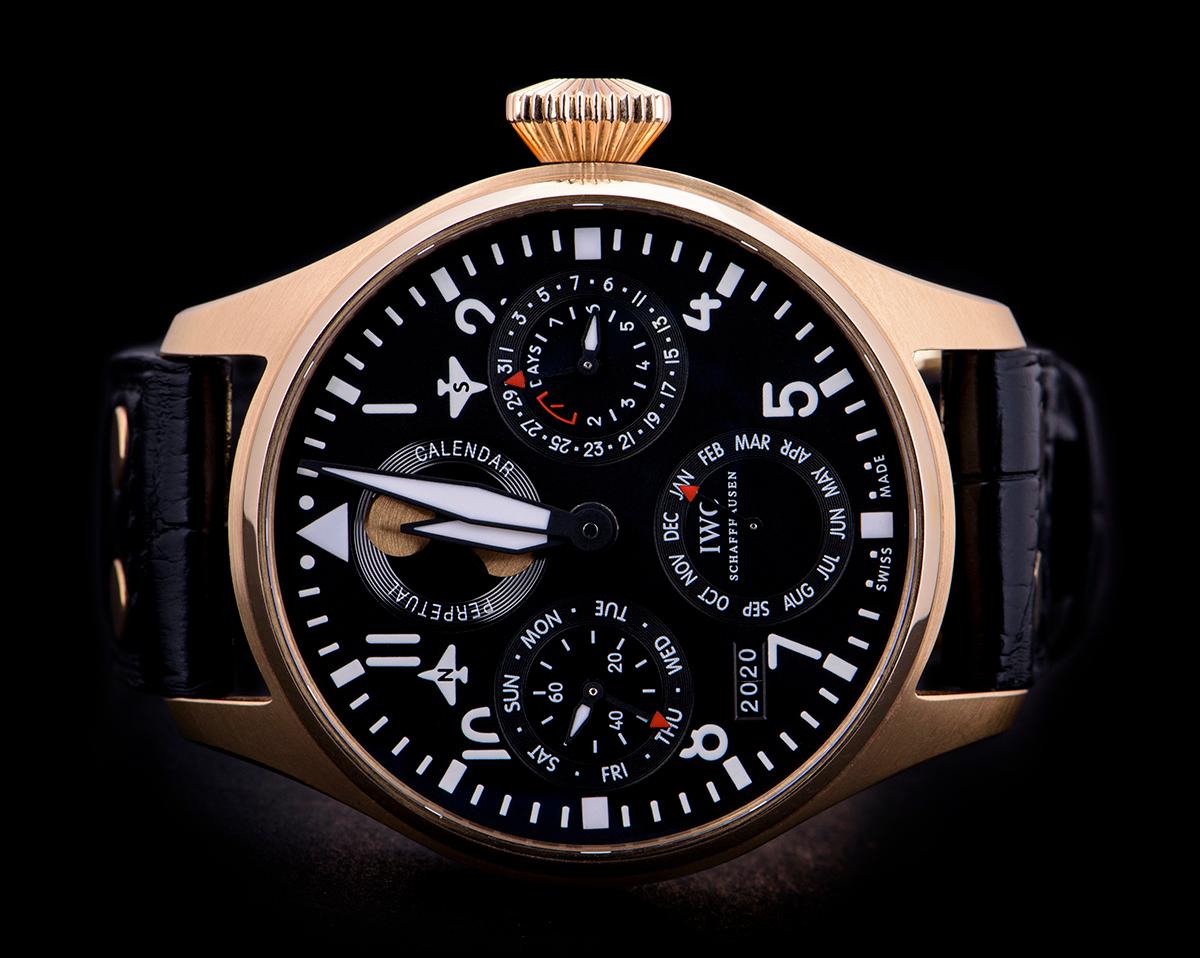 IWC Ltd Boutique Edition Big Pilot Perpetual Calendar Rose Gold IW502613 In Excellent Condition In London, GB