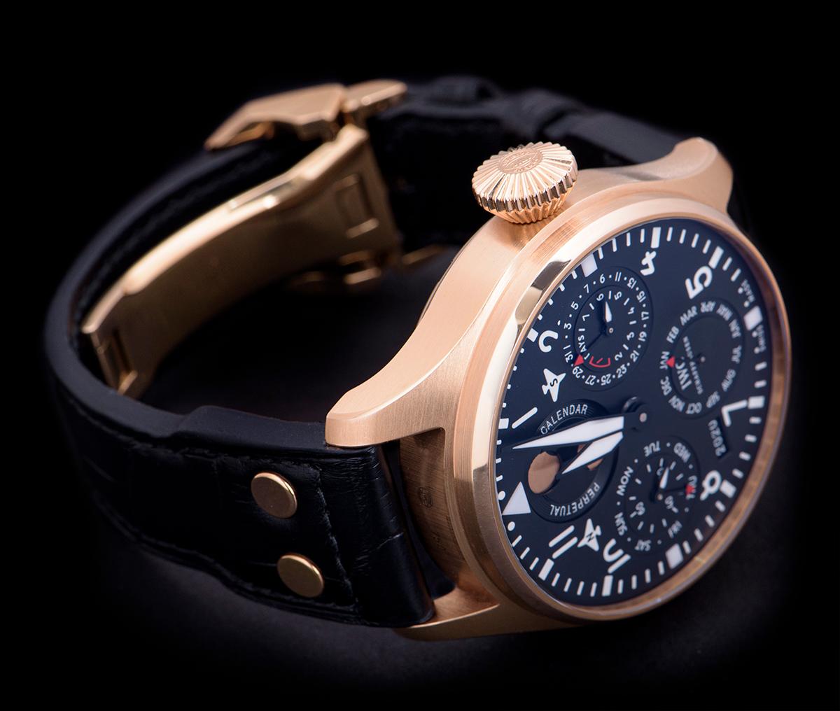 Men's IWC Ltd Boutique Edition Big Pilot Perpetual Calendar Rose Gold IW502613