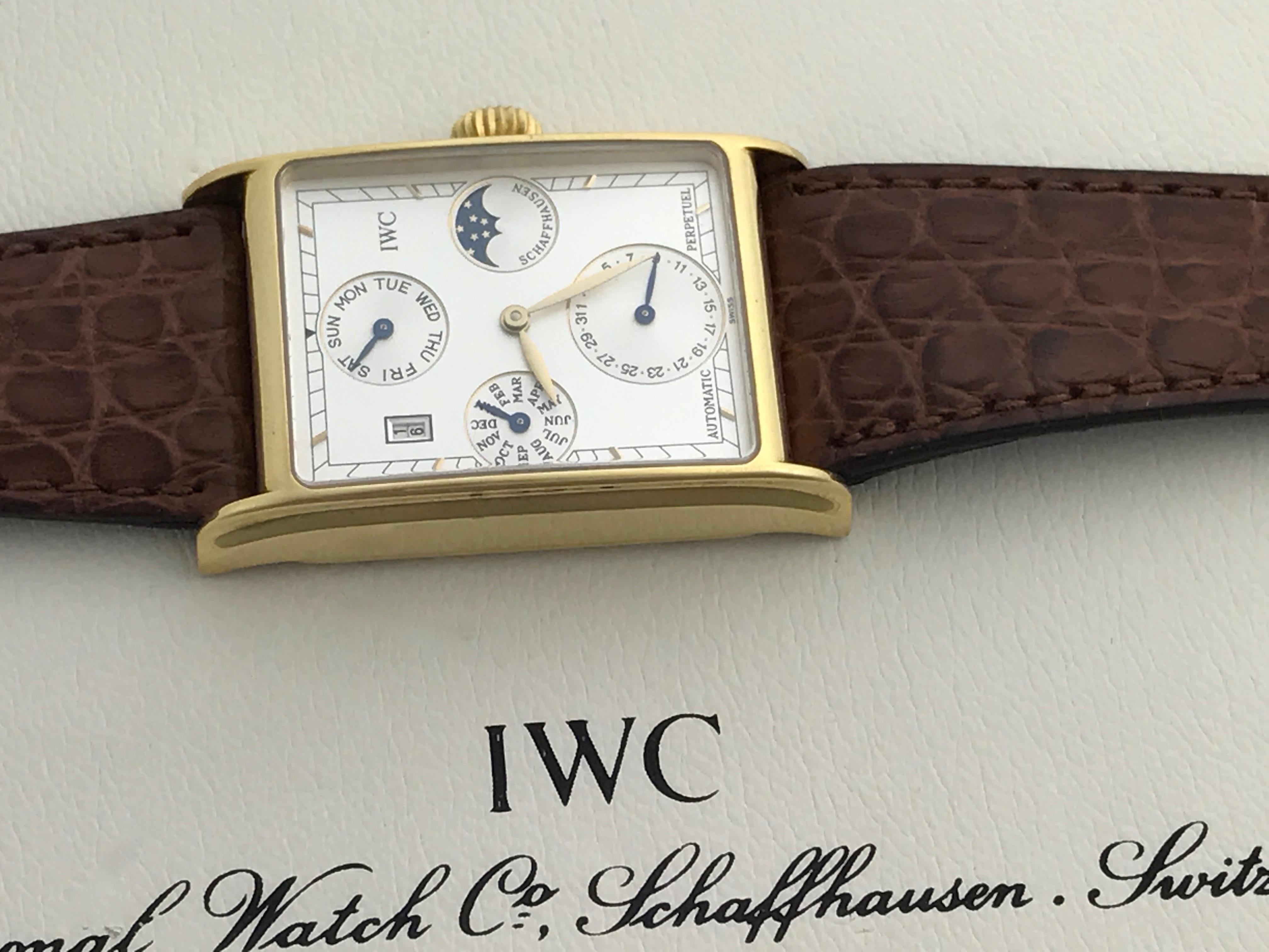 IWC Novecento 18k Perpetual Calendar Moonphase Automatic Mens Wristwatch For Sale 1