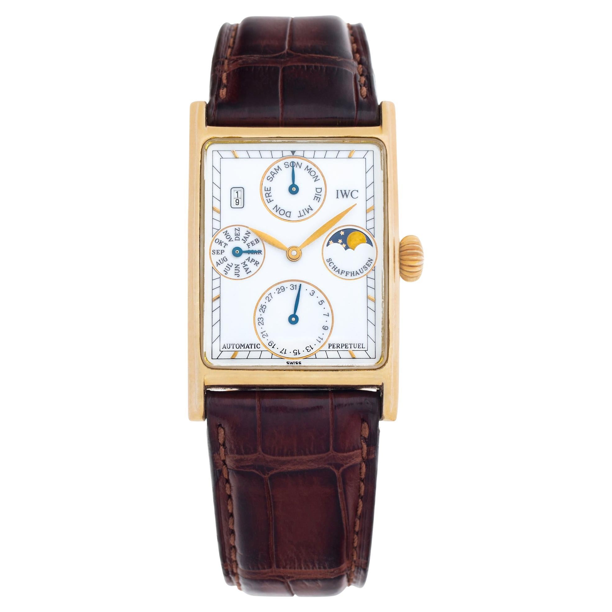 IWC Novecento 18k yellow gold Wristwatch Ref 3545 For Sale