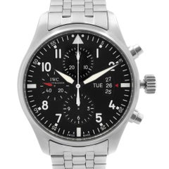 IWC Pilot Day-Date Steel Chrono Black Dial Automatic Men Watch IW377704