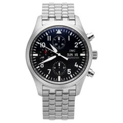 IWC Pilot Black Arabic Chrono #IW371701