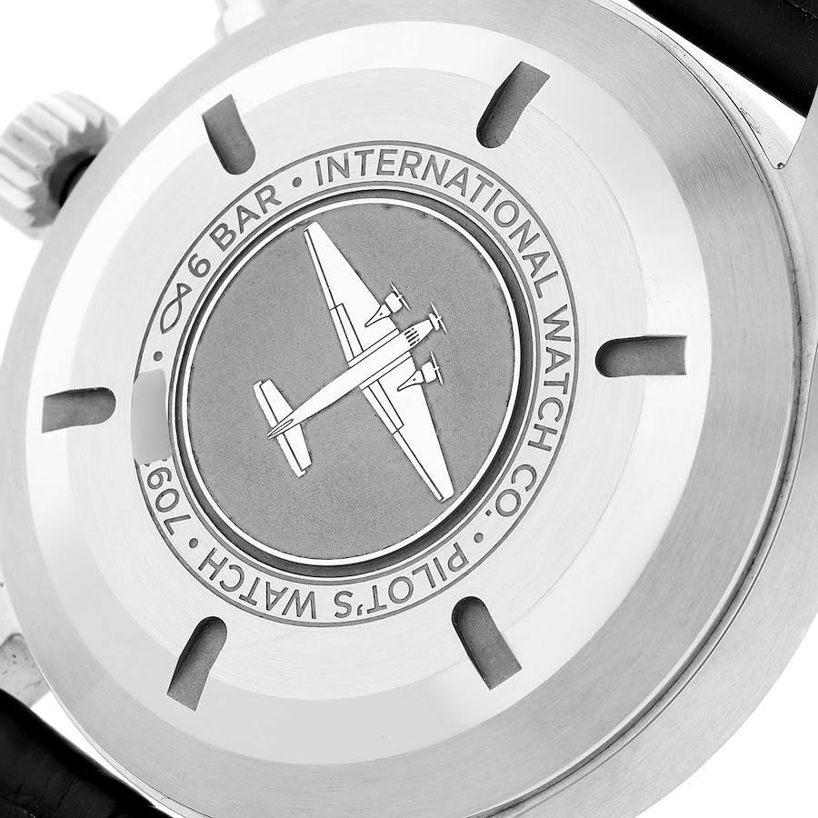 IWC Pilot Black Dial Men's Chronograph Watch IW377709 Box Card 3
