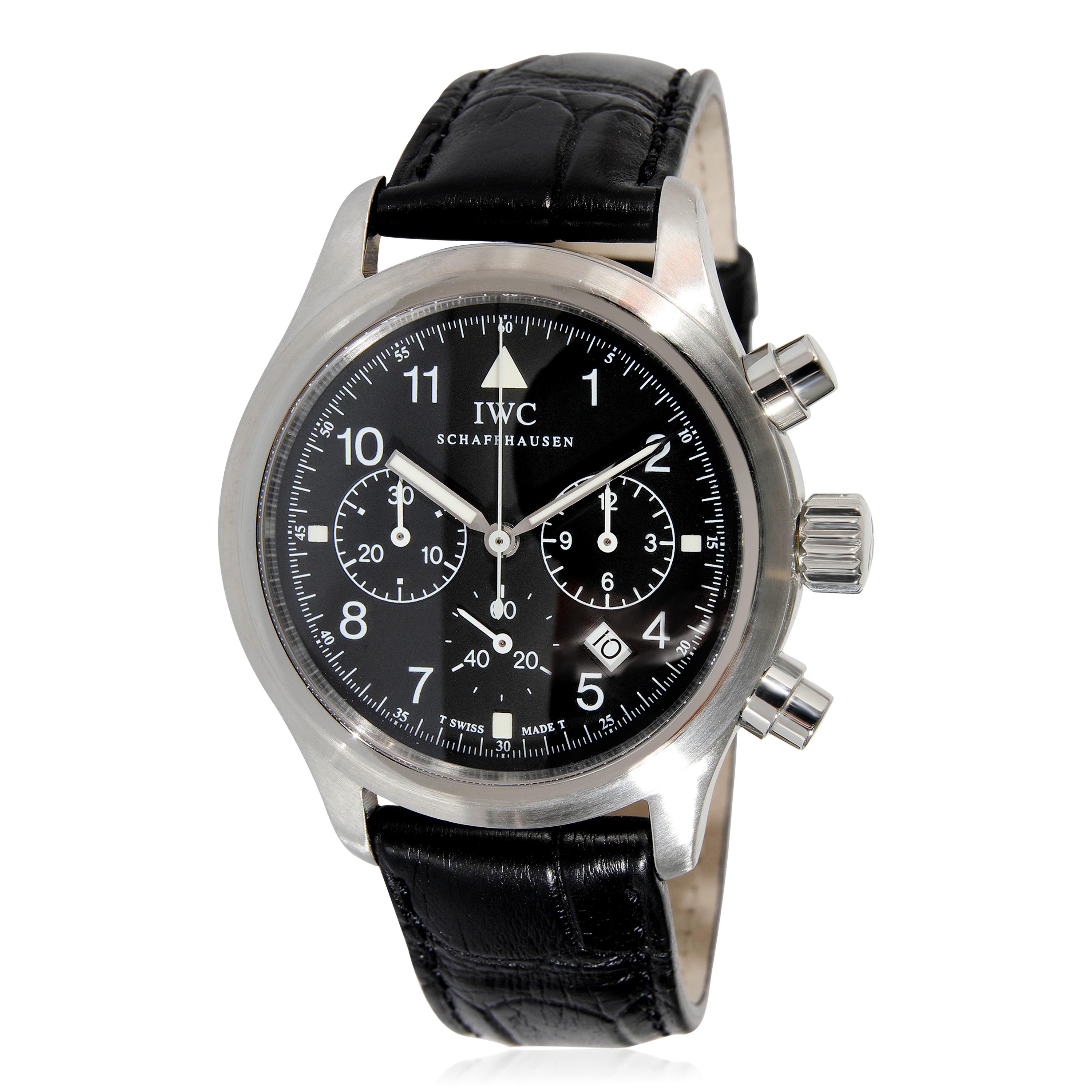 IWC Pilot Chronograph IW374101 Unisex Watch in  Stainless Steel In Excellent Condition In New York, NY