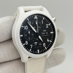 IWC Pilot Chronograph Top Gun Lake Tahoe IW389105 White Ceramic Box Paper