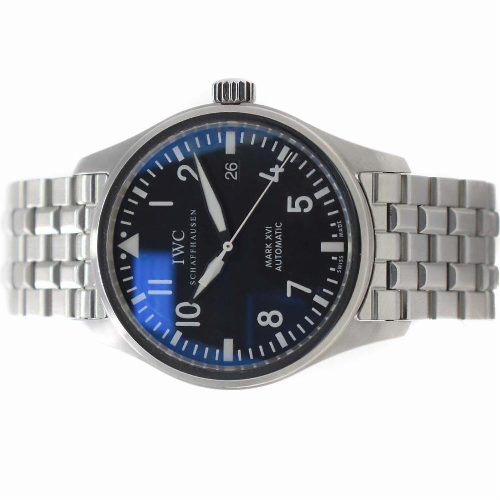 Contemporary IWC Pilot IW325504 with Stainless Steel Bezel and Black Dial For Sale