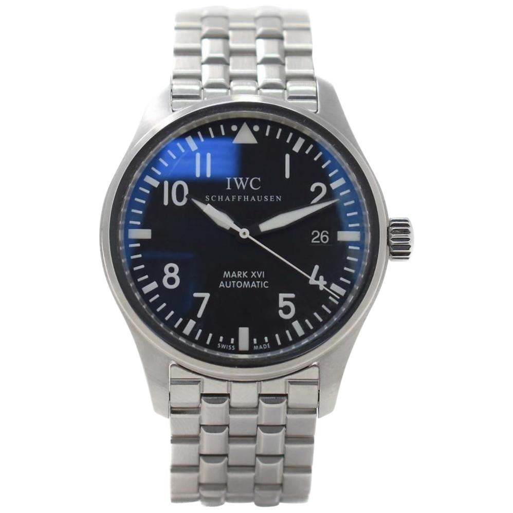 IWC Pilot IW325504 with Stainless Steel Bezel and Black Dial For Sale