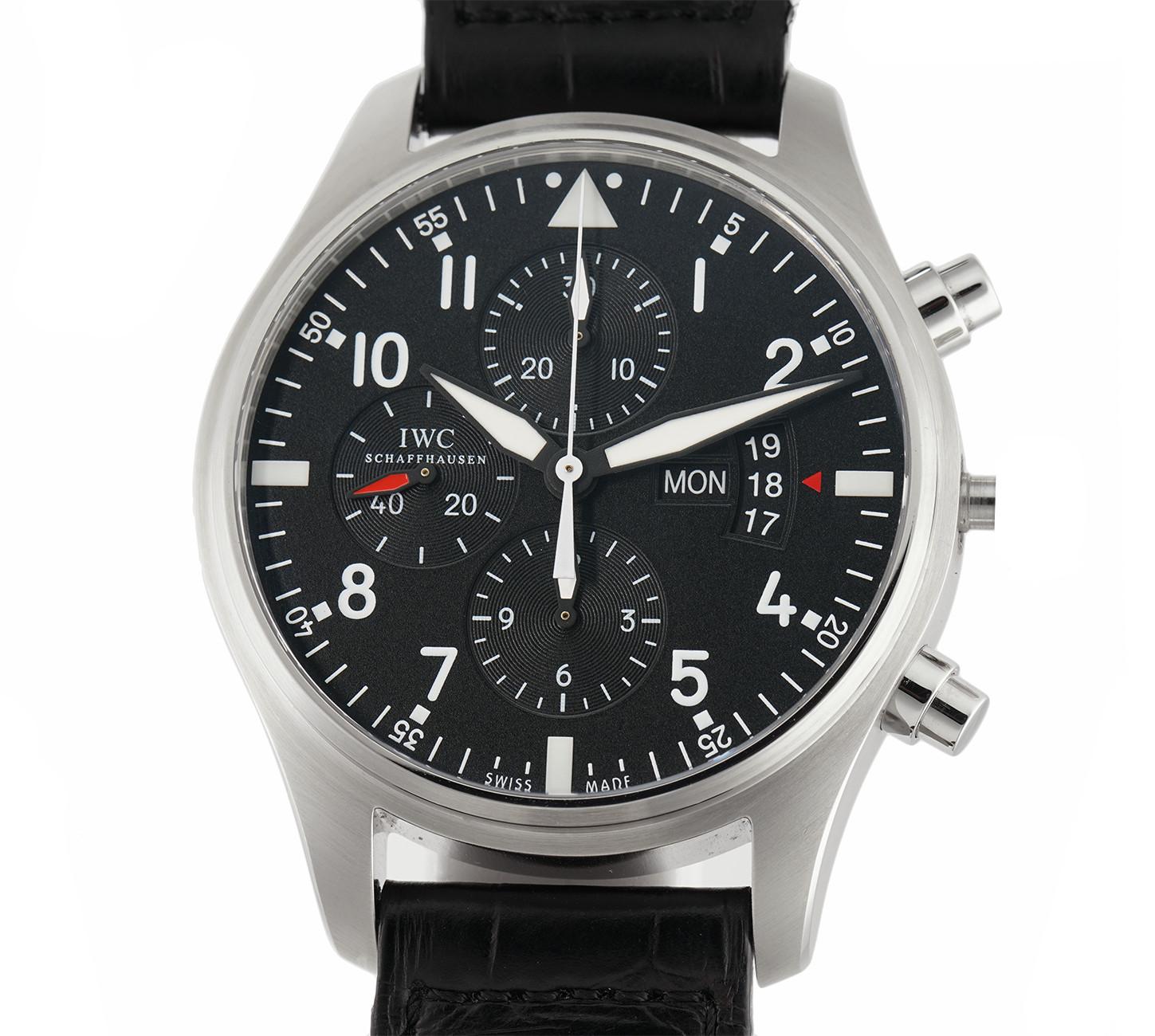 Contemporary IWC Pilot IW377701, Black Dial, Certified and Warranty