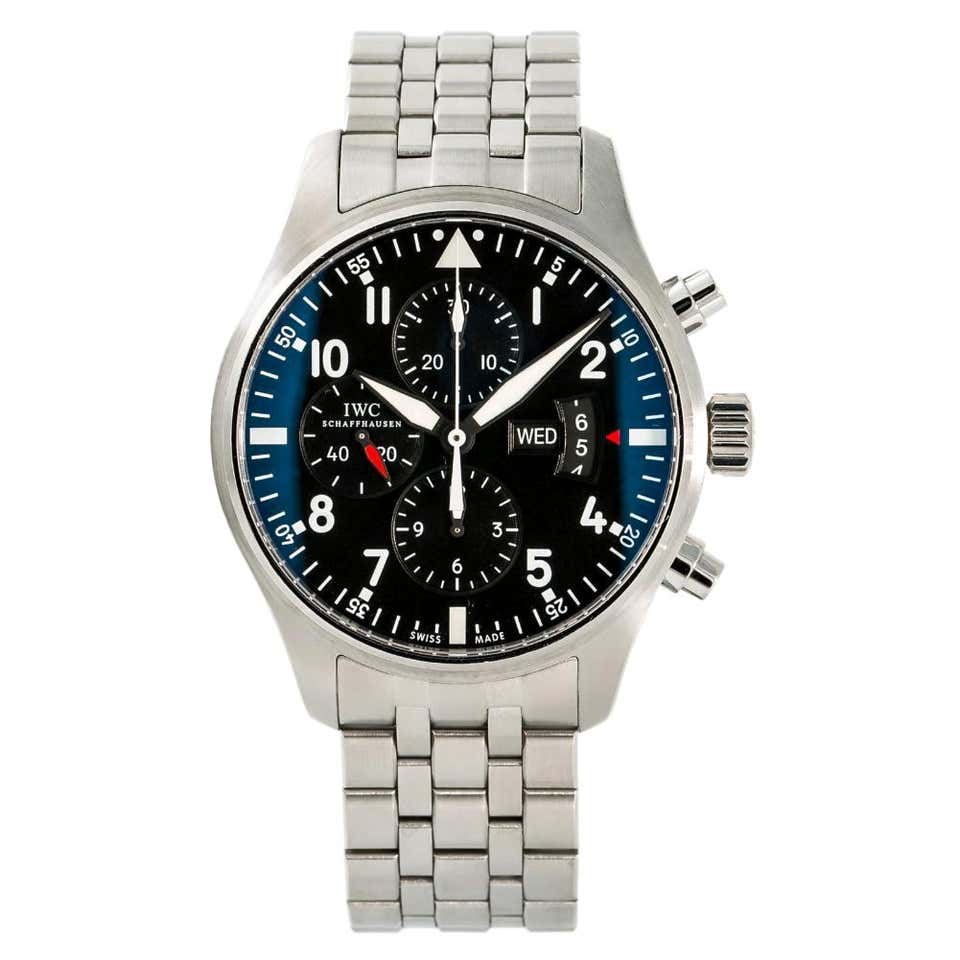 IWC Pilot IW377701, Black Dial, Certified and Warranty For Sale at 1stdibs