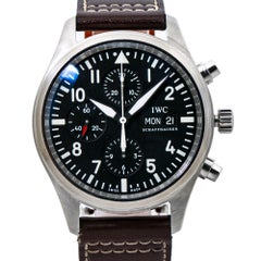 IWC Pilot IW377709 Day-Date Chronograph Black Dial Automatic Men's Watch
