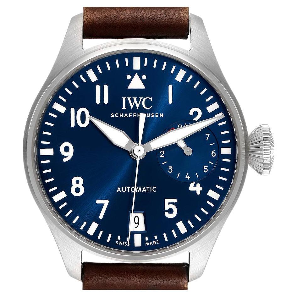 iwc blue dial pilot