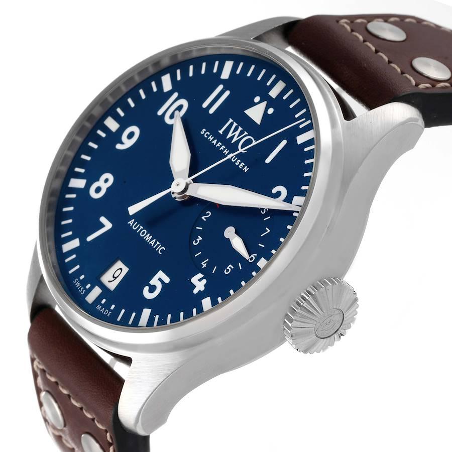IWC Pilot Le Petit Prince Big Pilots Stahl-Herrenuhr IW501002 mit blauem Zifferblatt 2