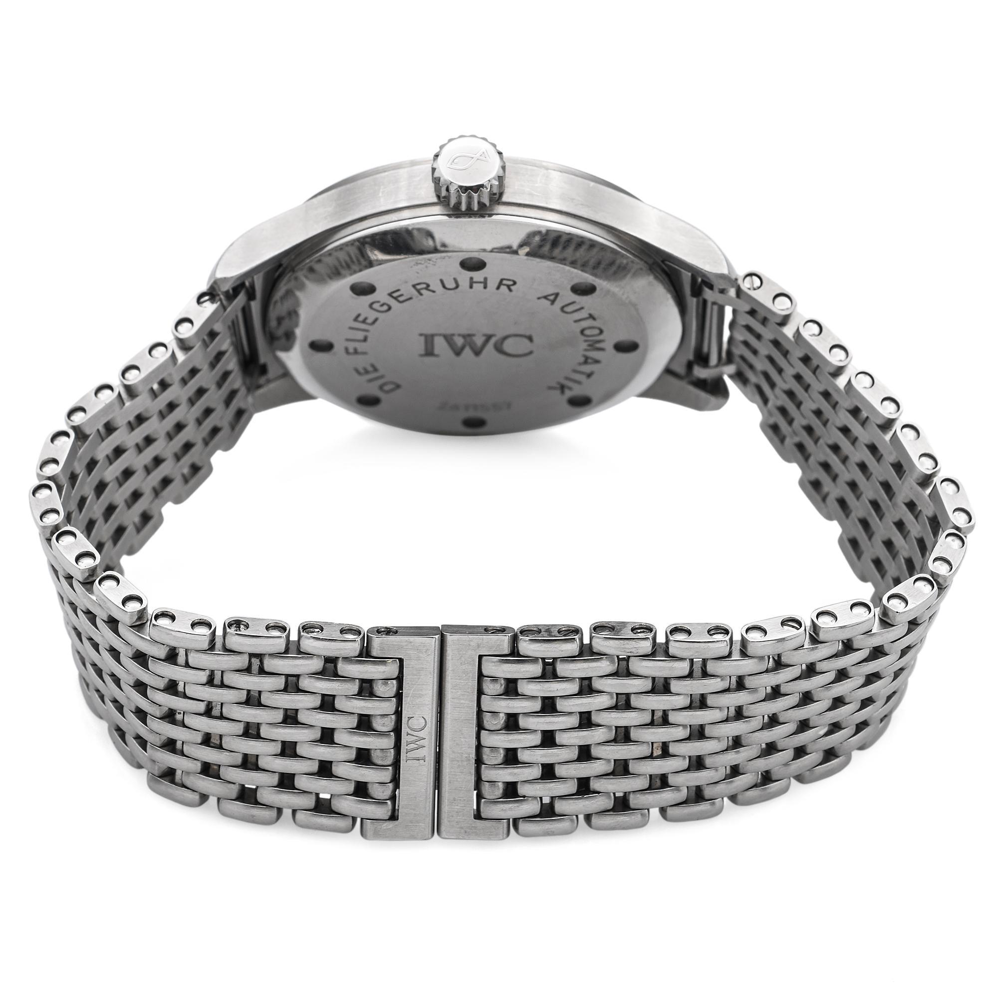 IWC Pilot Mark XII Stainless Steel Date Automatic Men's Watch Ref. 2611557 2